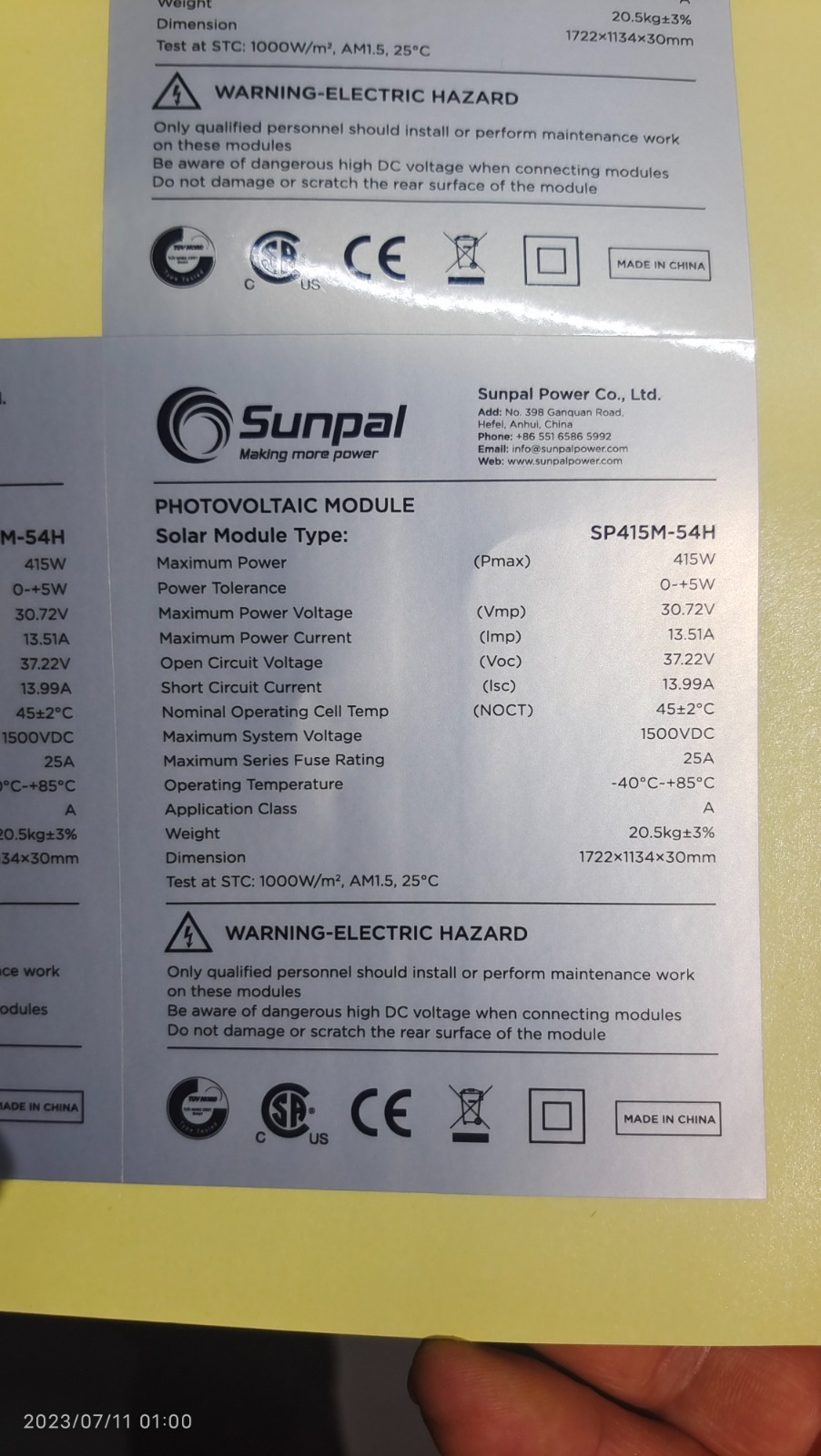 Bifacial Ultra Black Dual Glass Solar Module 430 Watt