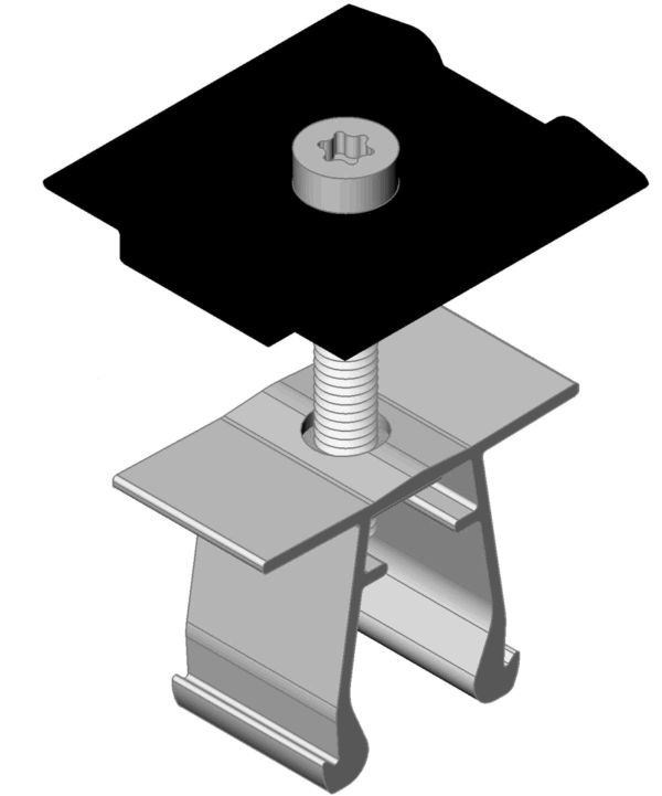 Mittelklemme Schwarz
